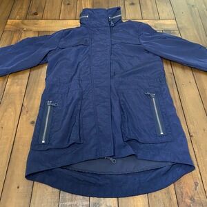 ANORAK Navy Blue Nylon Full Zip Parka Jacket Style 5809NC Mens Medium
